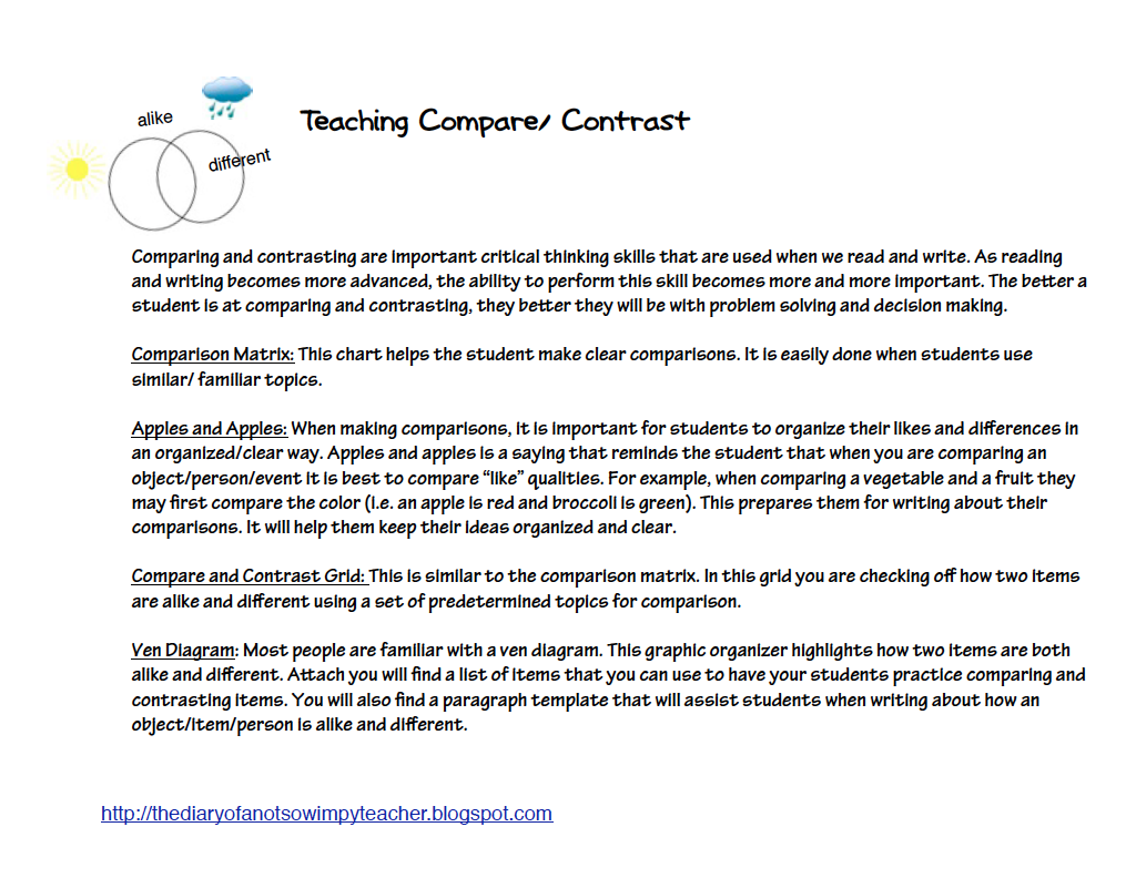 Compare-and-Contrast Essay - 2 12 Book Archive